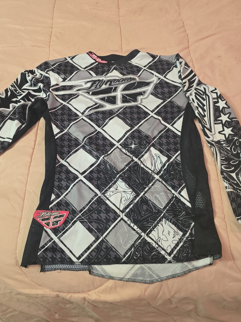 Fly Racing Women’s Black & Gray Graphic Long-Sleeve Jersey